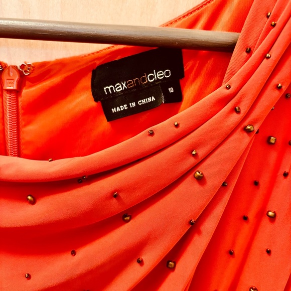 Max & Cleo Orange Midi Dress - Picture 5 of 7